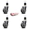 Service Caster 4'' Thermoplastic Rubber Wheel Swivel 1-7/8'' Expanding Stem Caster Set, 4PK SCC-EX20S414-TPRB-178-4 - alternate 2